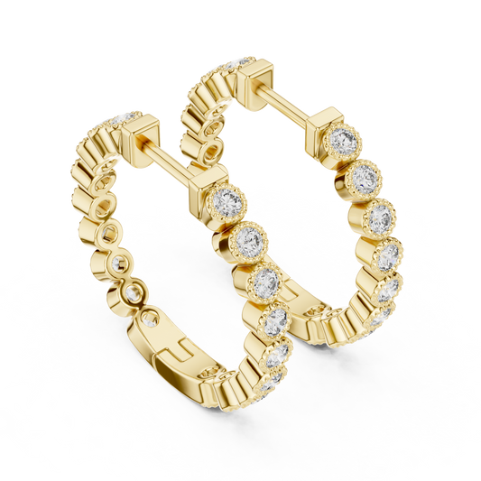 Orbit Link Hoops (ER 0052) (Lab Grown)