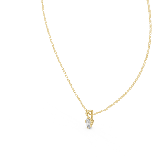 Solitaire Drop Pendant (PND 0013) (Lab Grown)