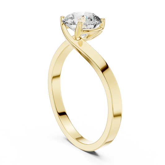 Flow Solitaire Ring (RNG 0157) (Lab Grown)