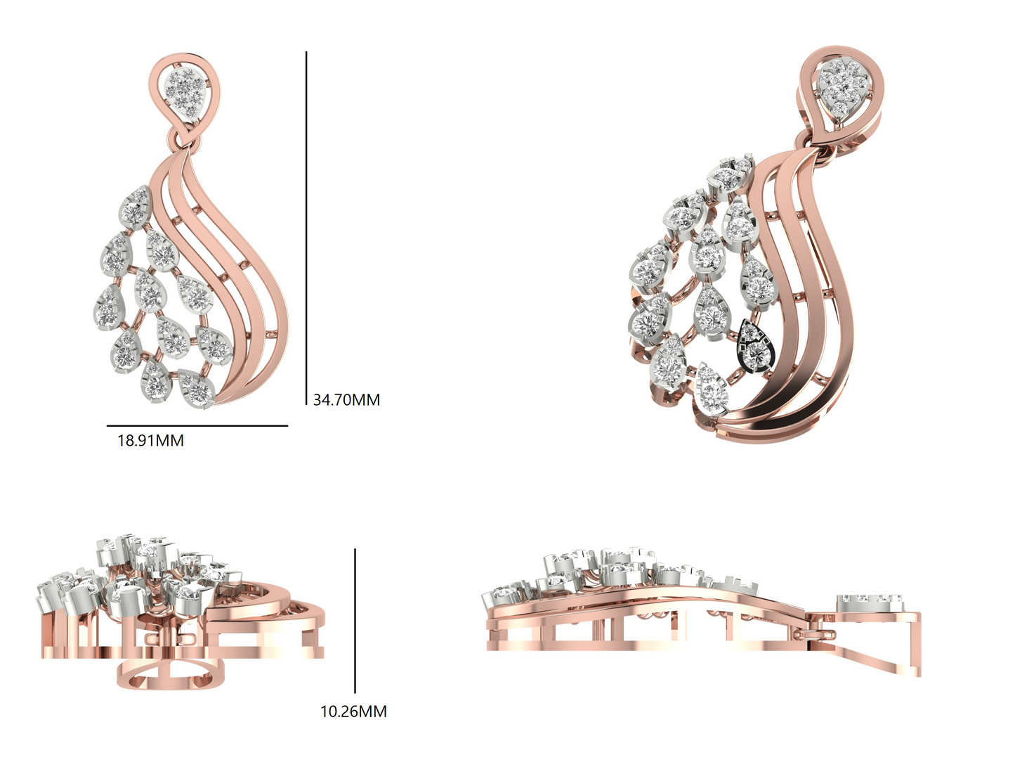 Serpentine Drop Pendant (PND 0086)