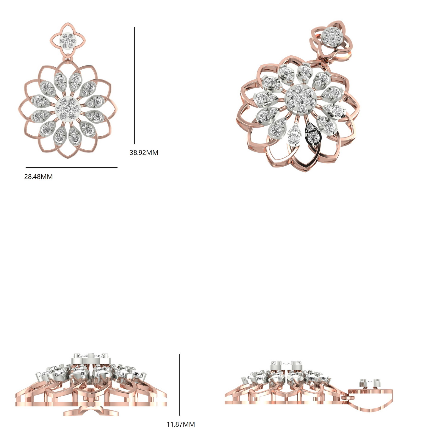 Bloom Radiance Pendant (PND 0091) (Lab Grown)