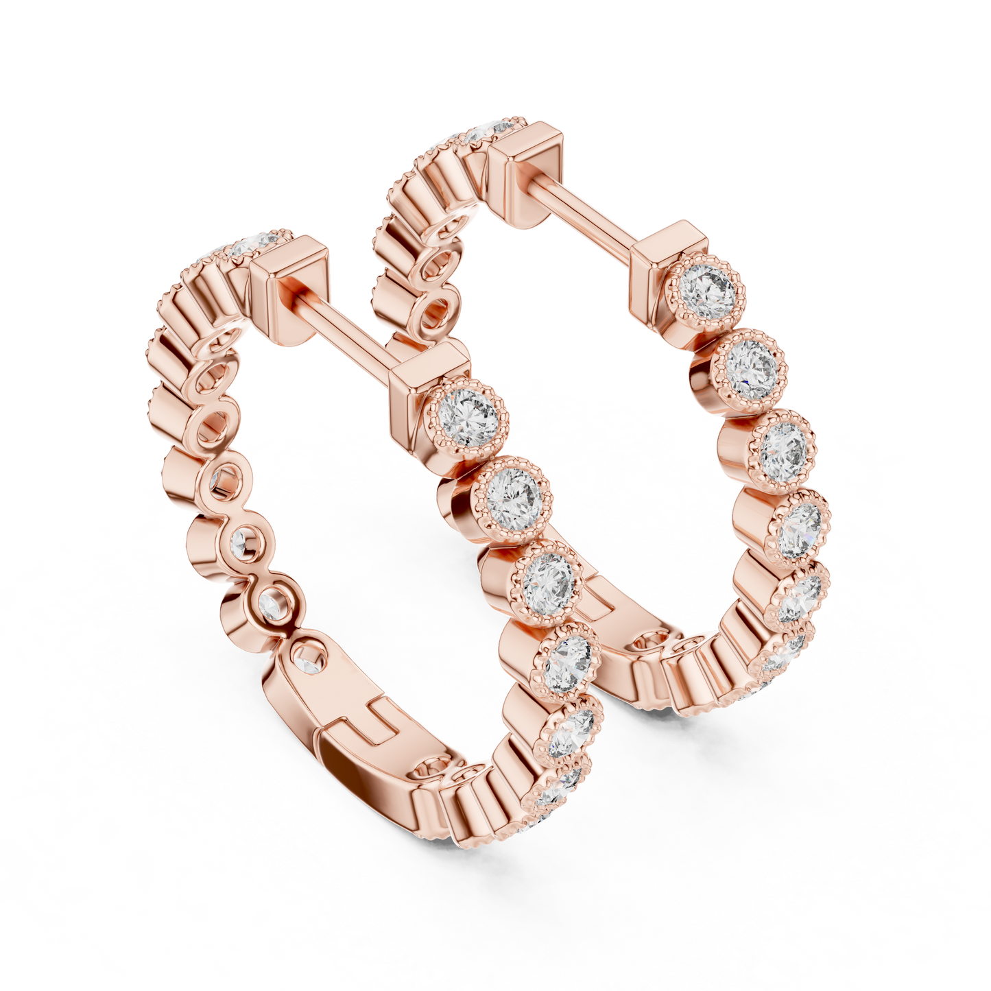 Orbit Link Hoops (ER 0052) (Lab Grown)