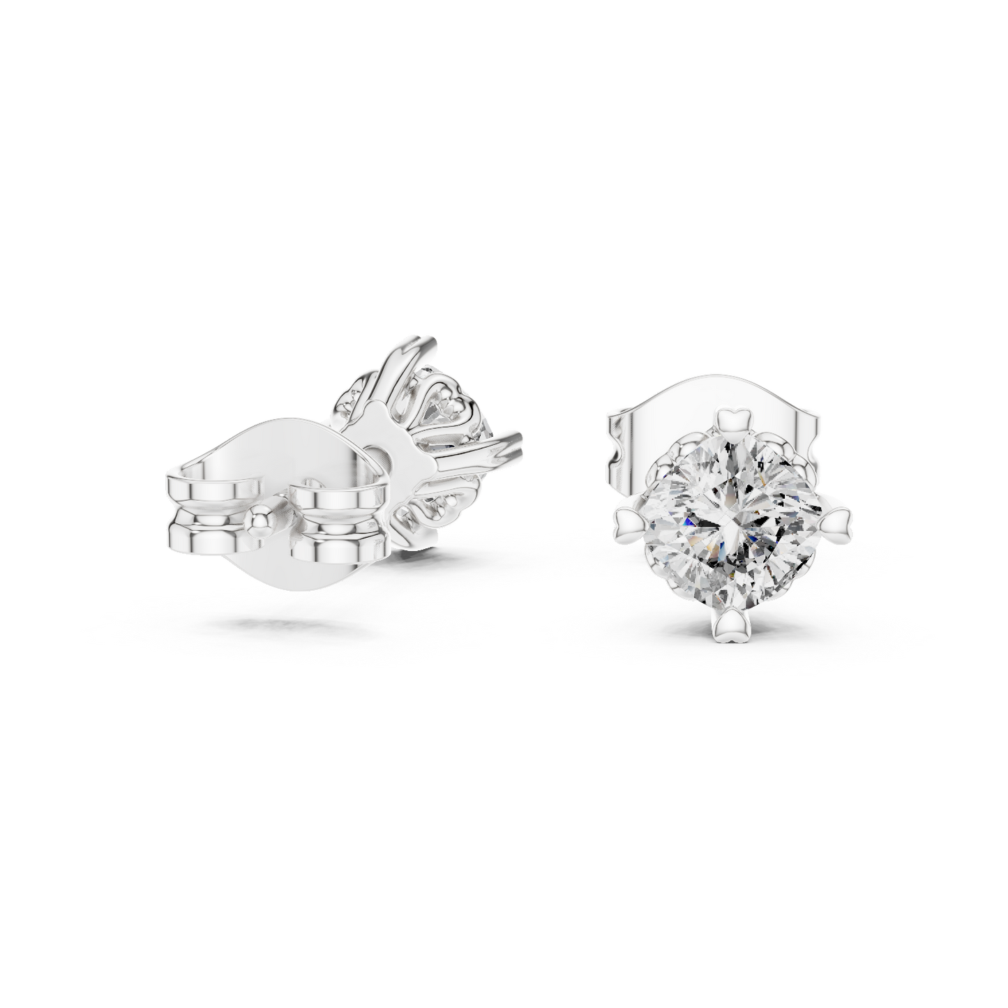 Crown Set Solitaires (ER 0111) (Lab Grown)