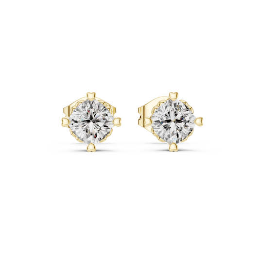 Crown Set Solitaires (ER 0111) (Lab Grown)