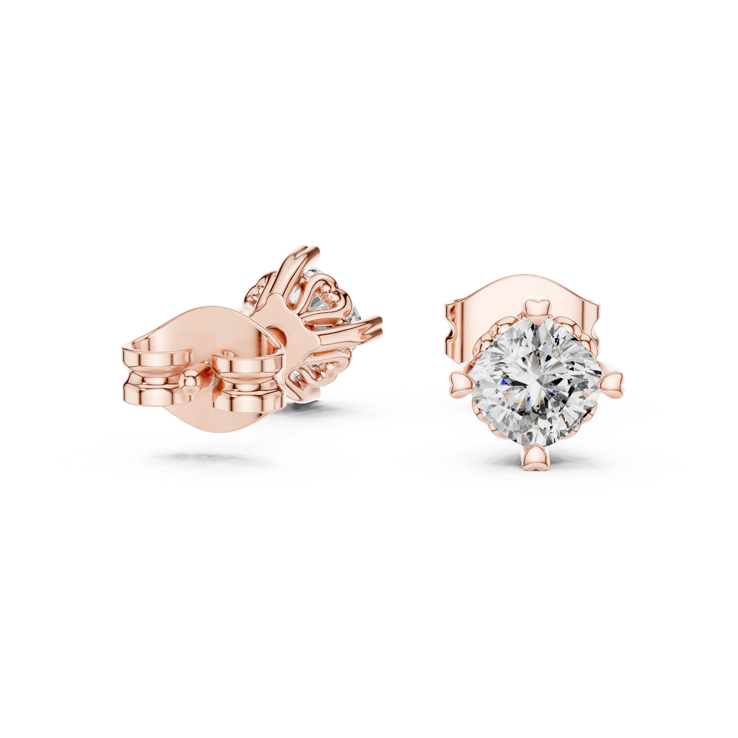 Crown Set Solitaires (ER 0111) (Lab Grown)