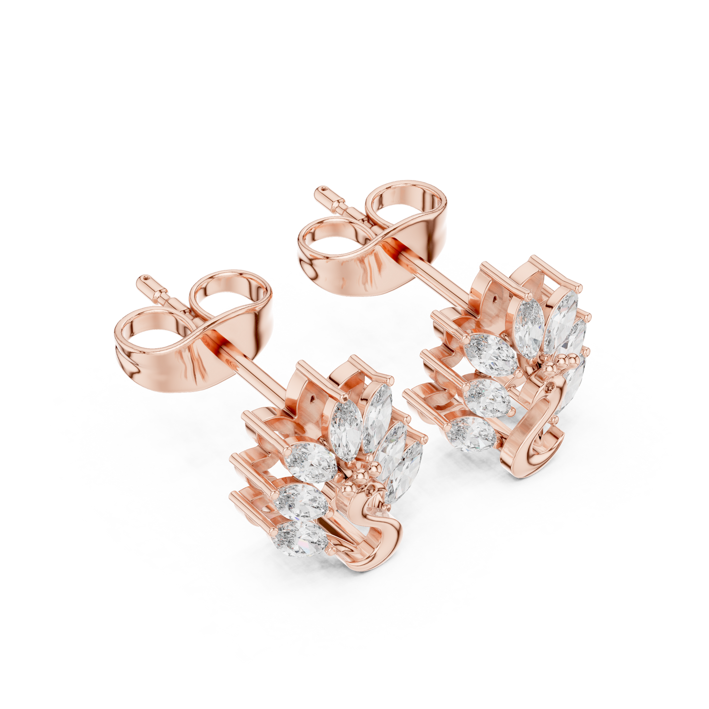 Peacock Crest Studs (ER 0179)