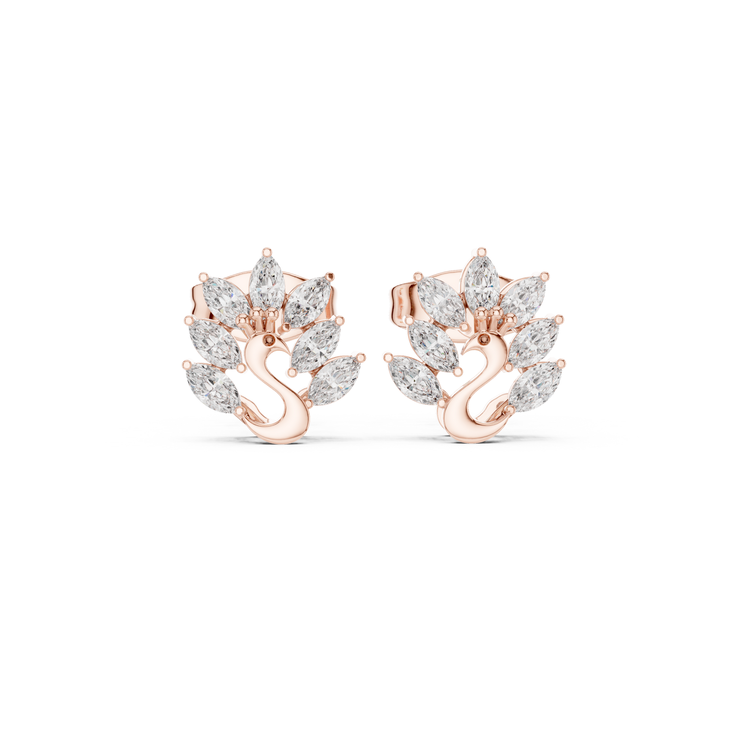 Peacock Crest Studs (ER 0179)