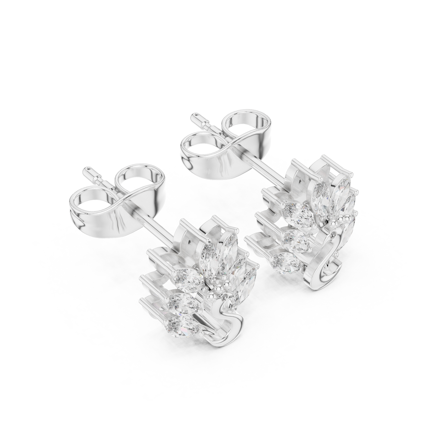 Peacock Crest Studs (ER 0179)