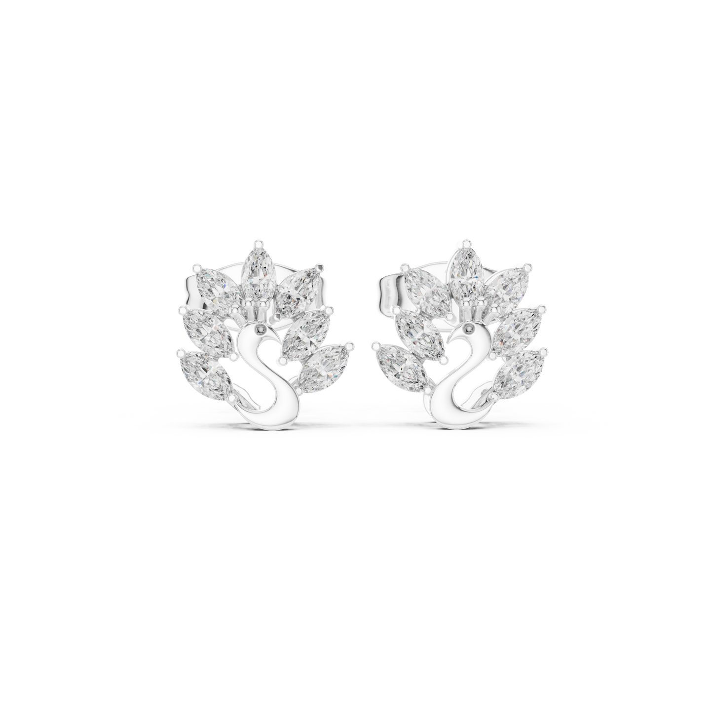 Peacock Crest Studs (ER 0179)