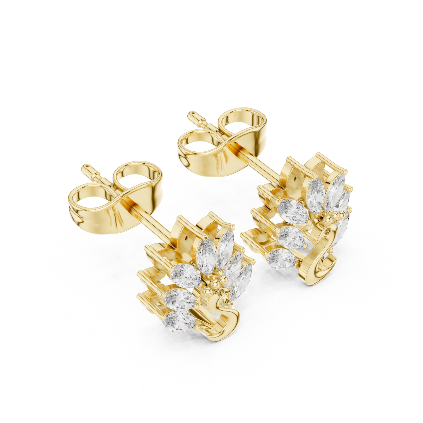 Peacock Crest Studs (ER 0179)