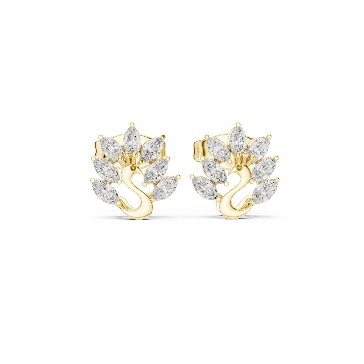 Peacock Crest Studs (ER 0179)