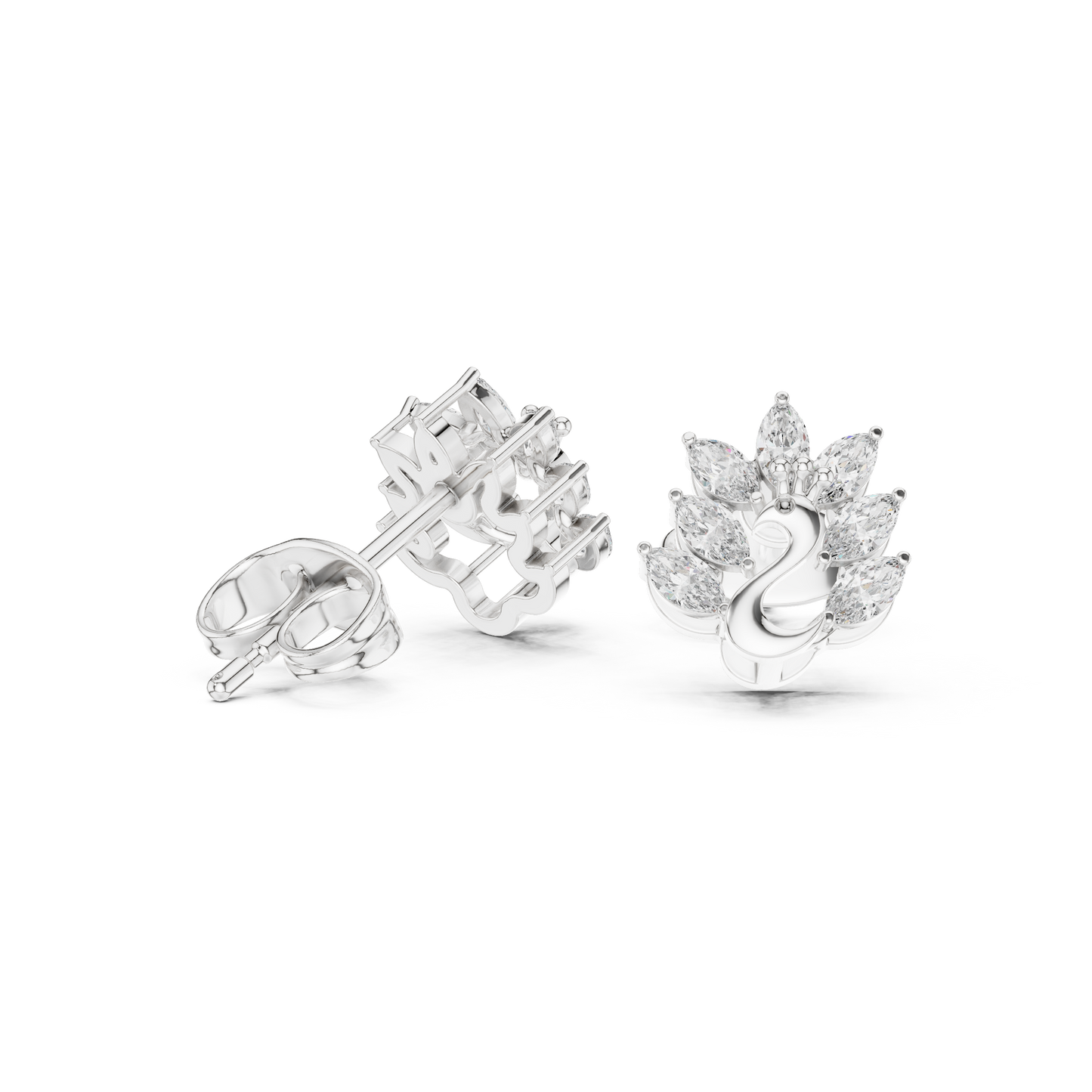 Peacock Crest Studs (ER 0179)