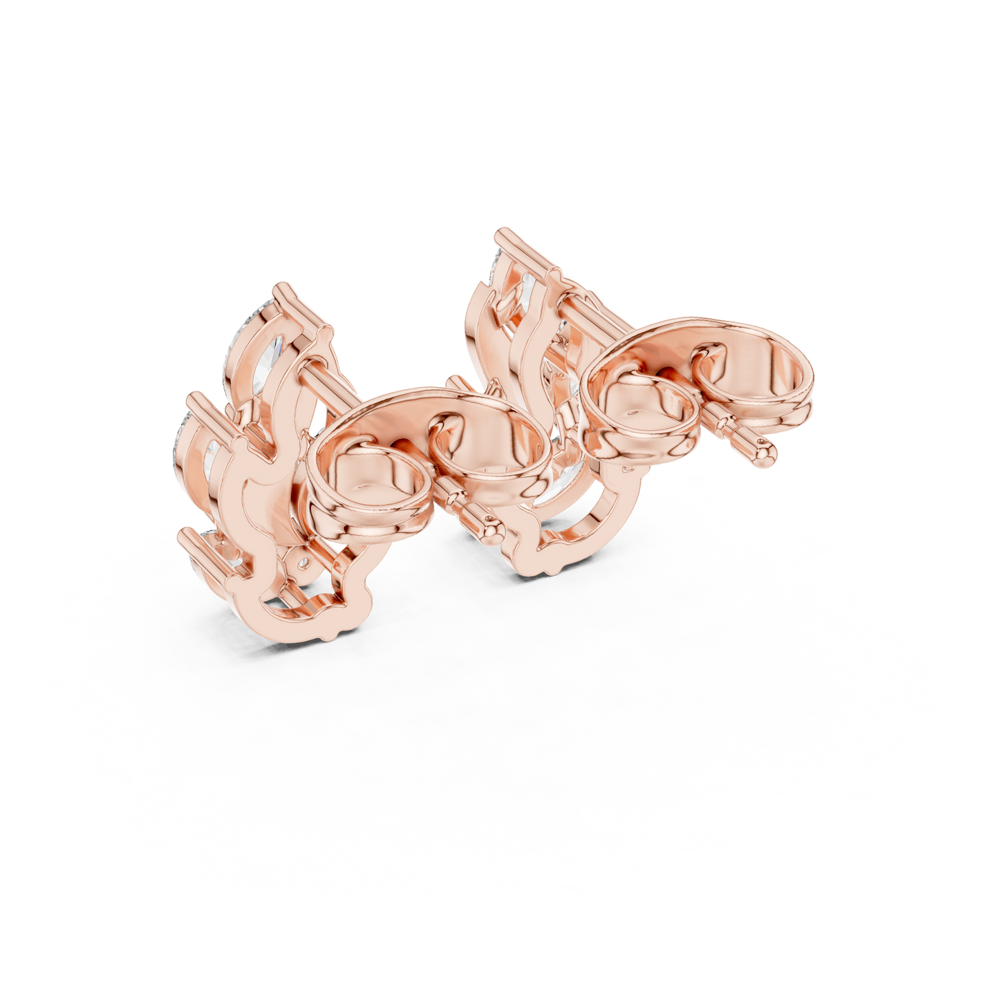 Marquise Flow Studs (ER 0195) (Lab Grown)
