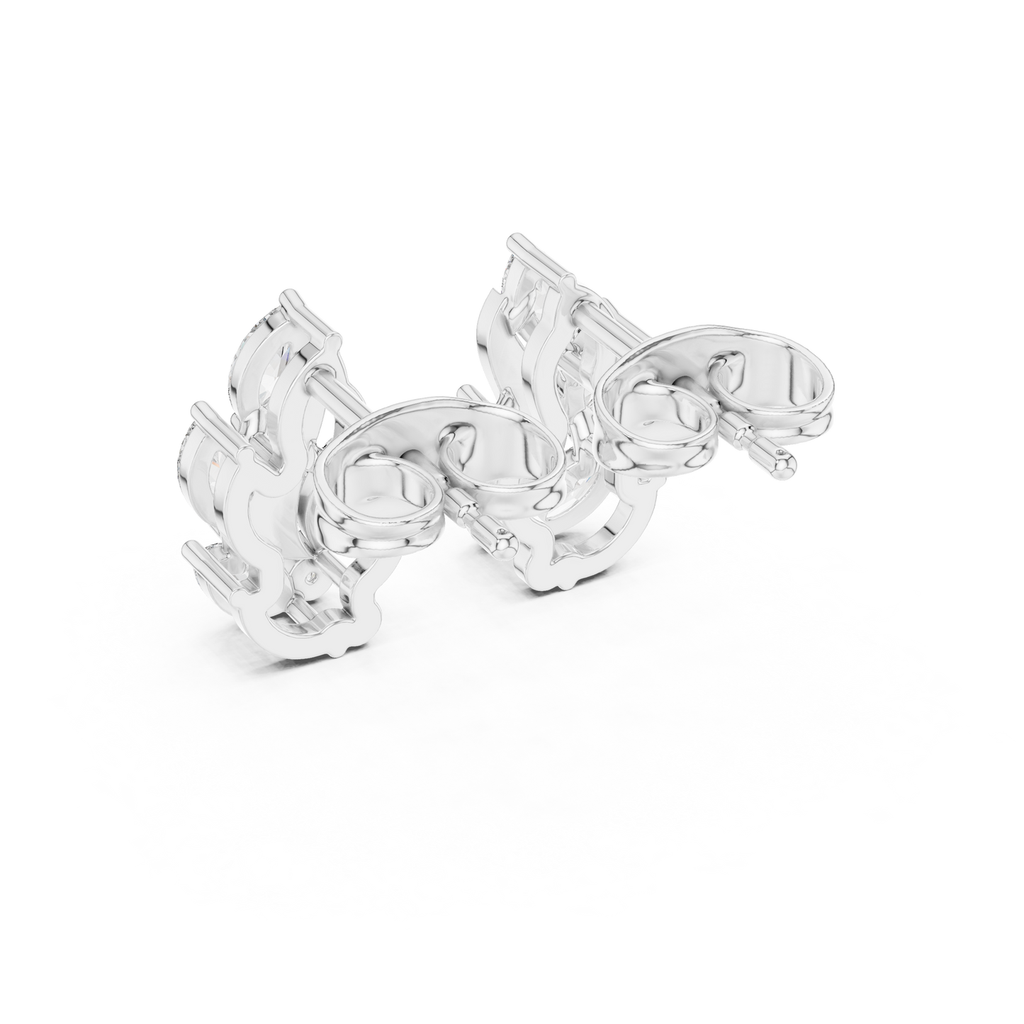 Marquise Flow Studs (ER 0195) (Lab Grown)
