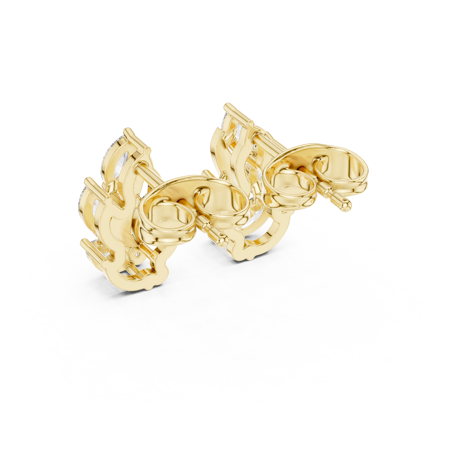 Marquise Flow Studs (ER 0195) (Lab Grown)