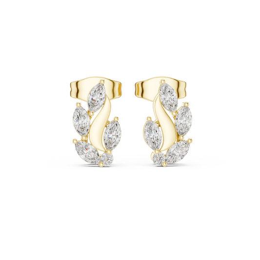 Marquise Flow Studs (ER 0195) (Lab Grown)