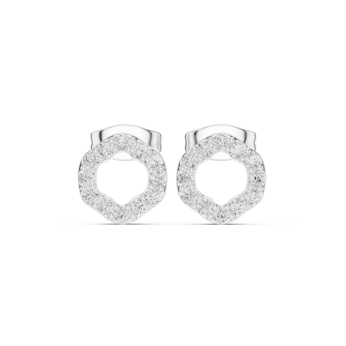 Halo Hex Studs (ER 0220)