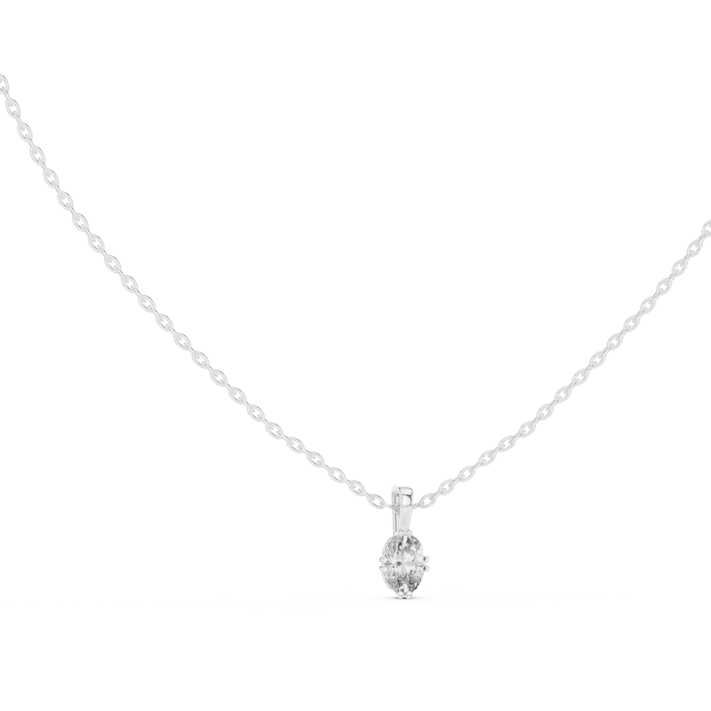 Solitaire Drop Pendant (PND 0013) (Lab Grown)