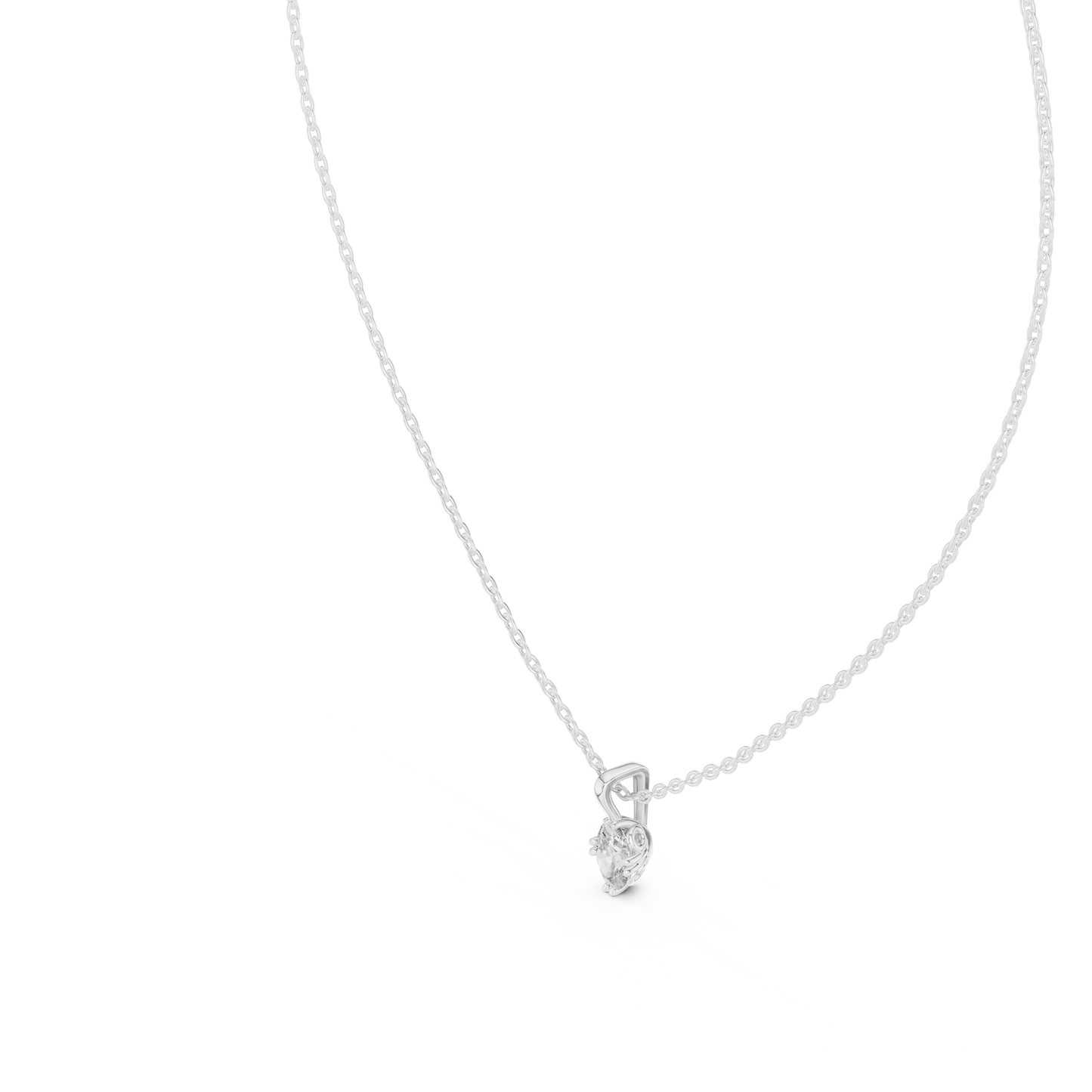Solitaire Drop Pendant (PND 0013) (Lab Grown)