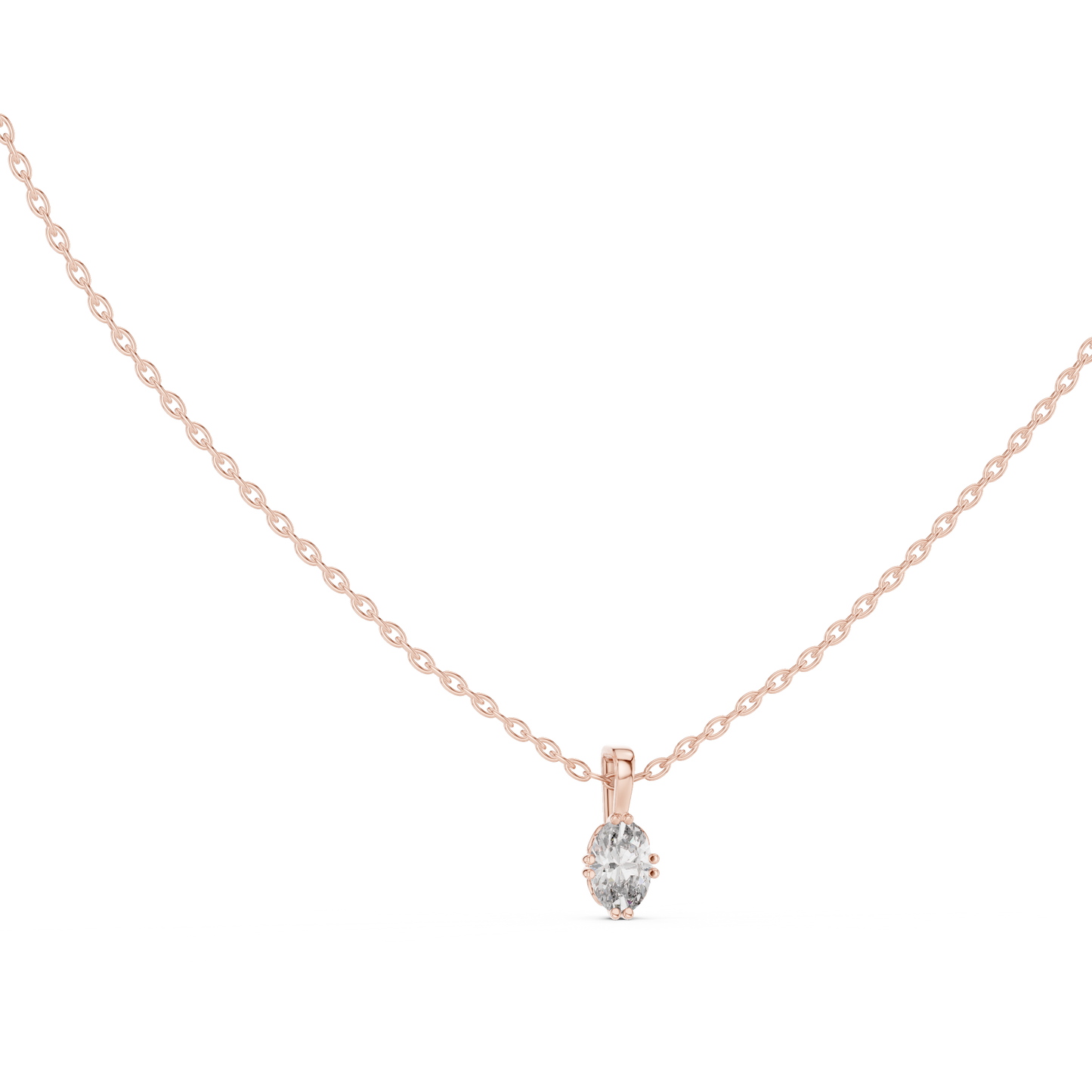 Solitaire Drop Pendant (PND 0013) (Lab Grown)