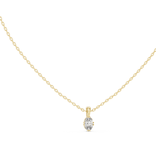 Solitaire Drop Pendant (PND 0013) (Lab Grown)
