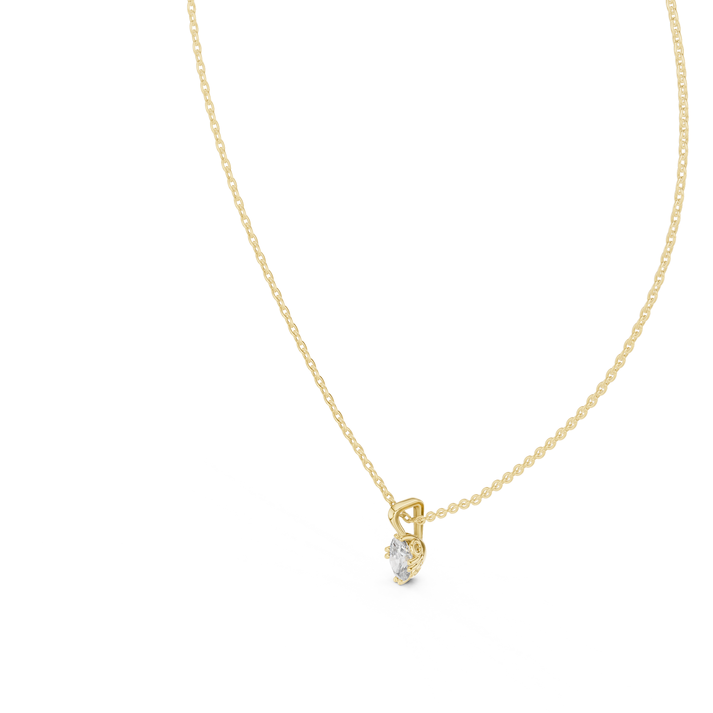 Solitaire Drop Pendant (PND 0013) (Lab Grown)