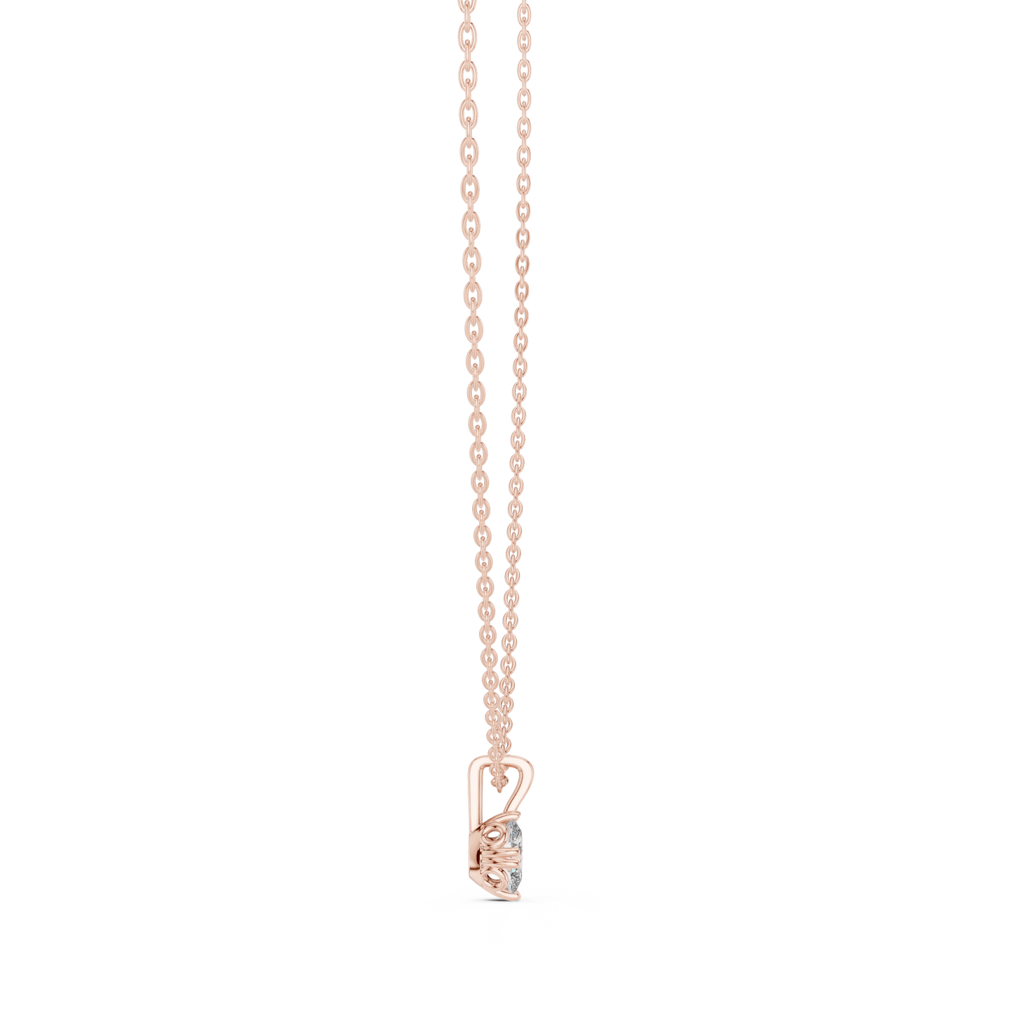 Solitaire Drop Pendant (PND 0013) (Lab Grown)
