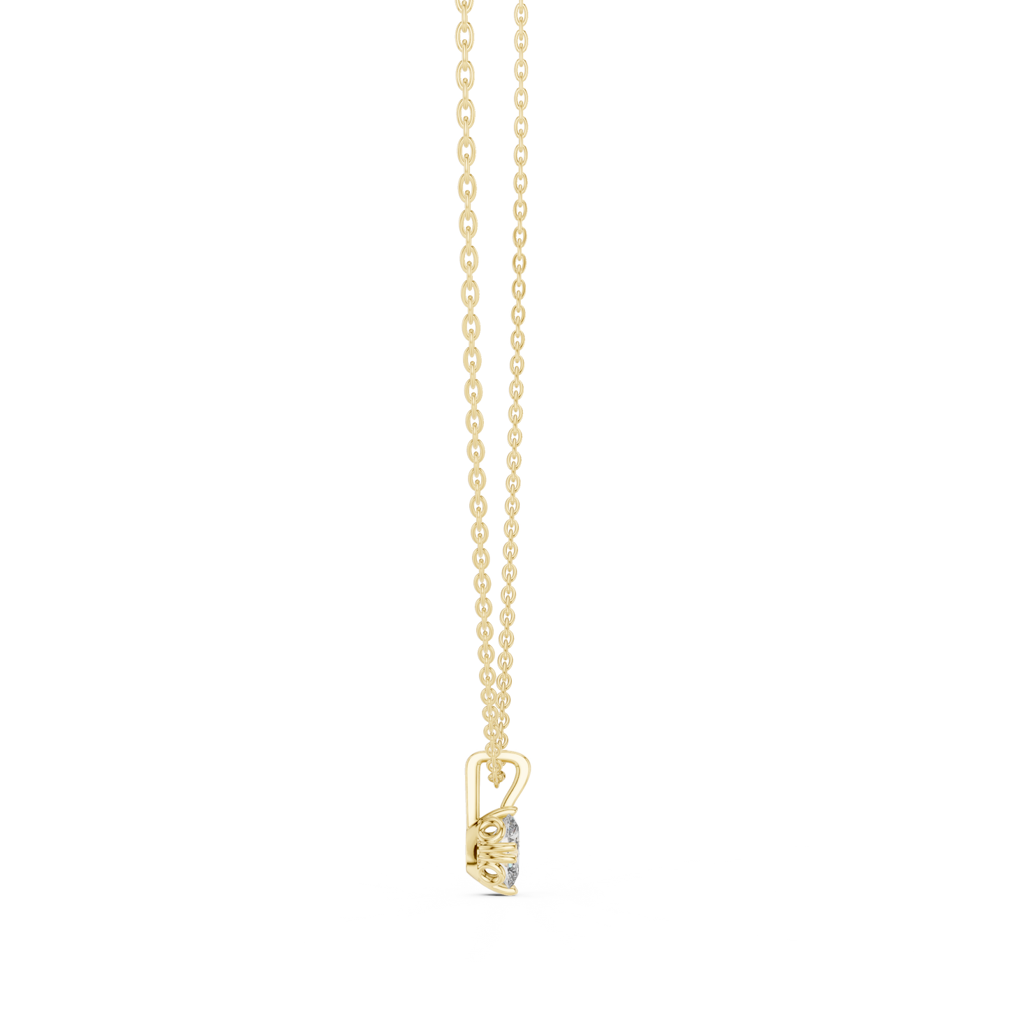 Solitaire Drop Pendant (PND 0013) (Lab Grown)