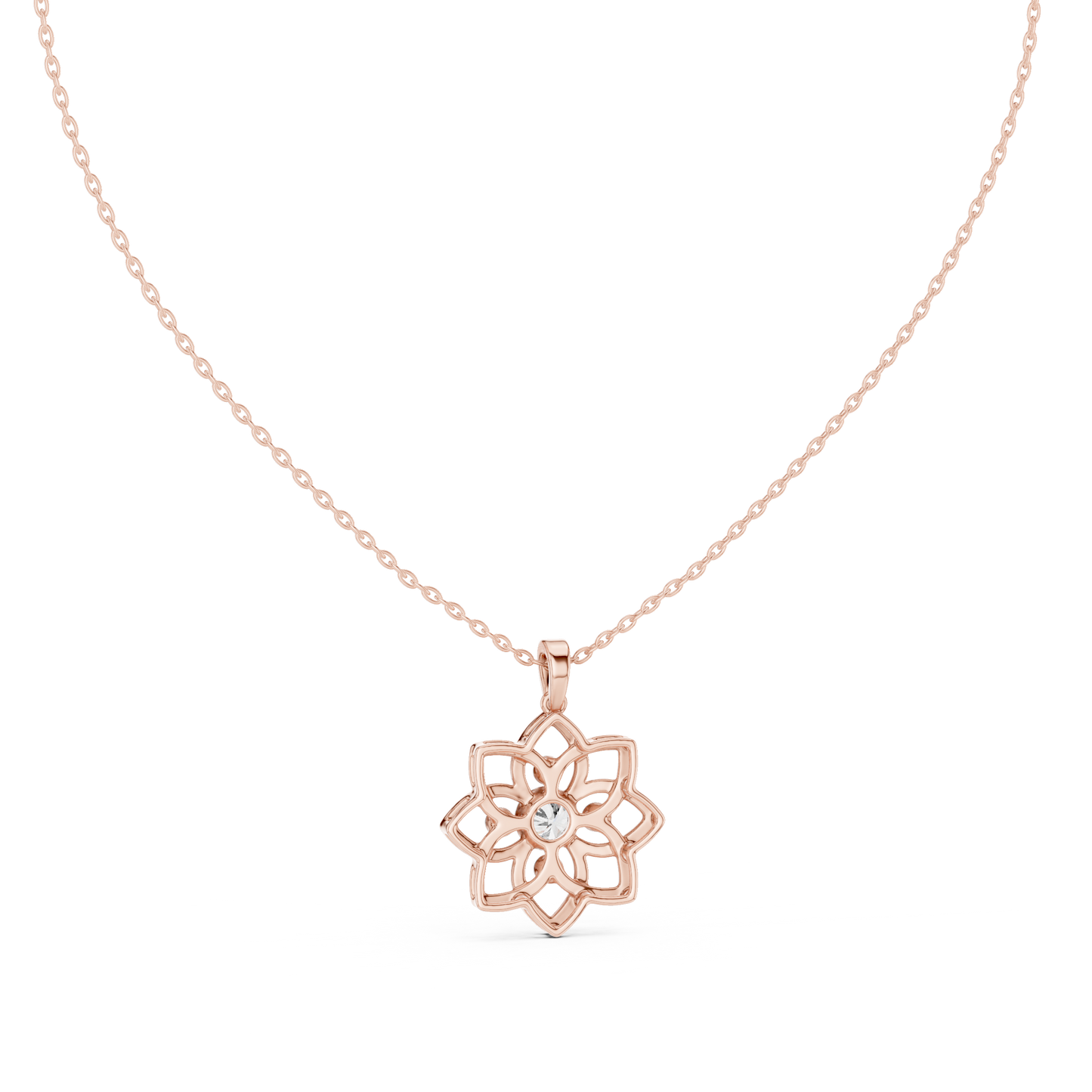 Floral Radiance Pendant (PND 0052) (Lab Grown)