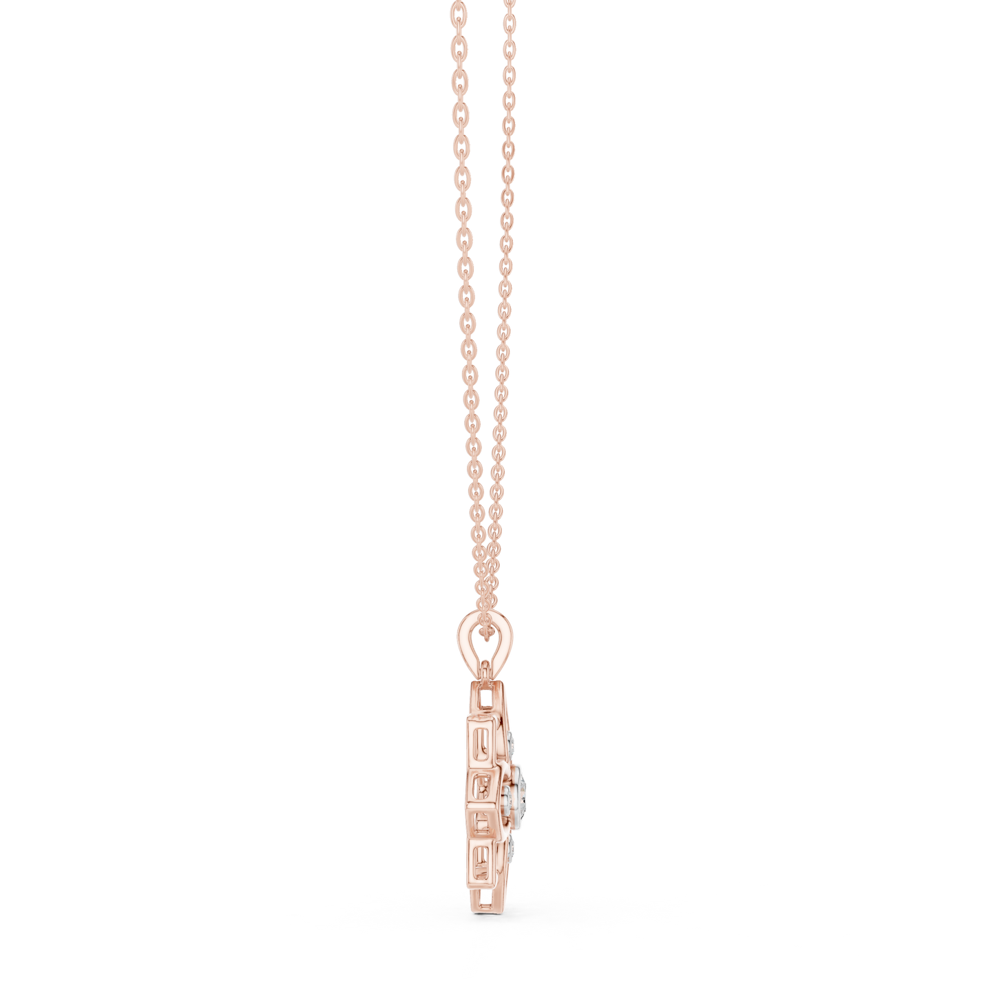 Floral Radiance Pendant (PND 0052) (Lab Grown)
