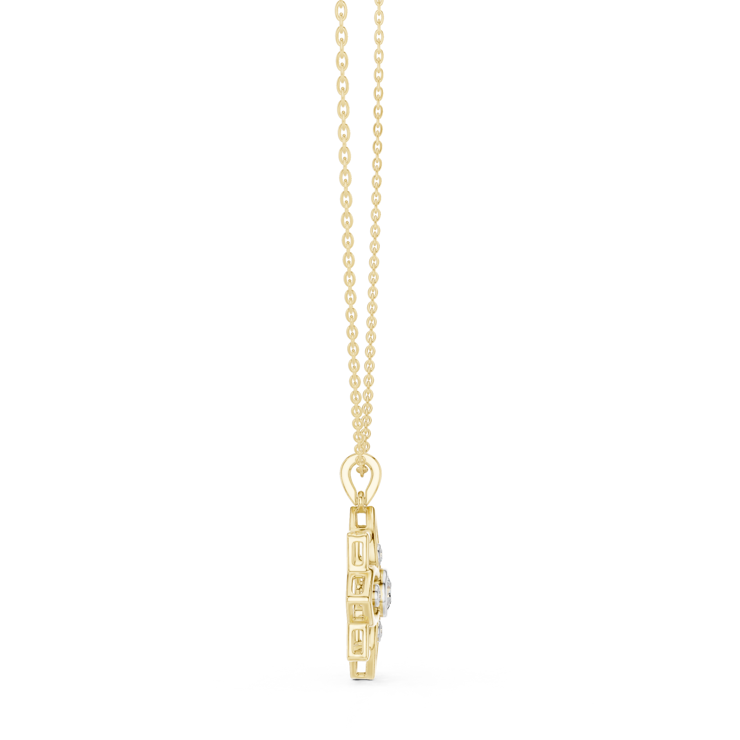 Floral Radiance Pendant (PND 0052) (Lab Grown)