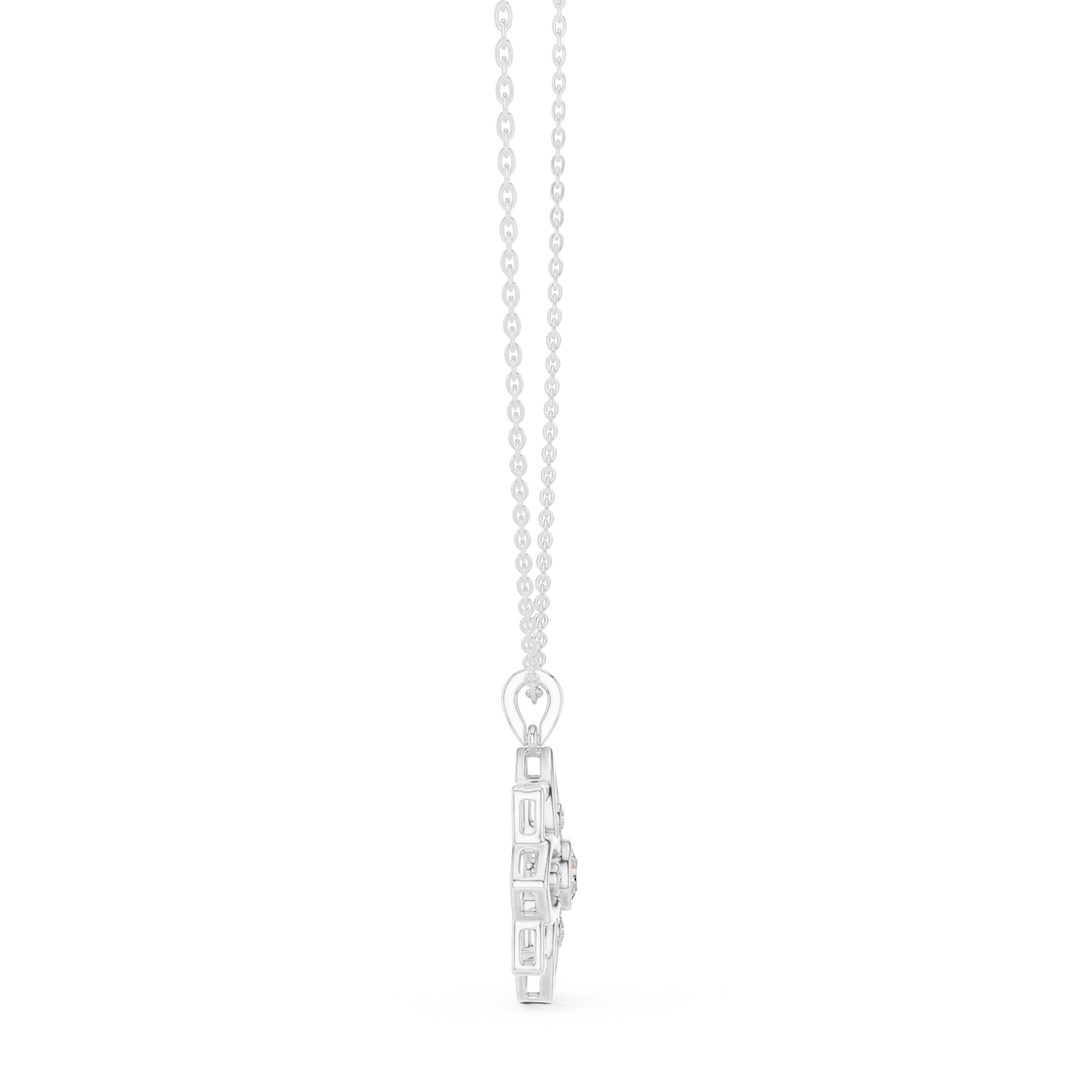 Floral Radiance Pendant (PND 0052) (Lab Grown)