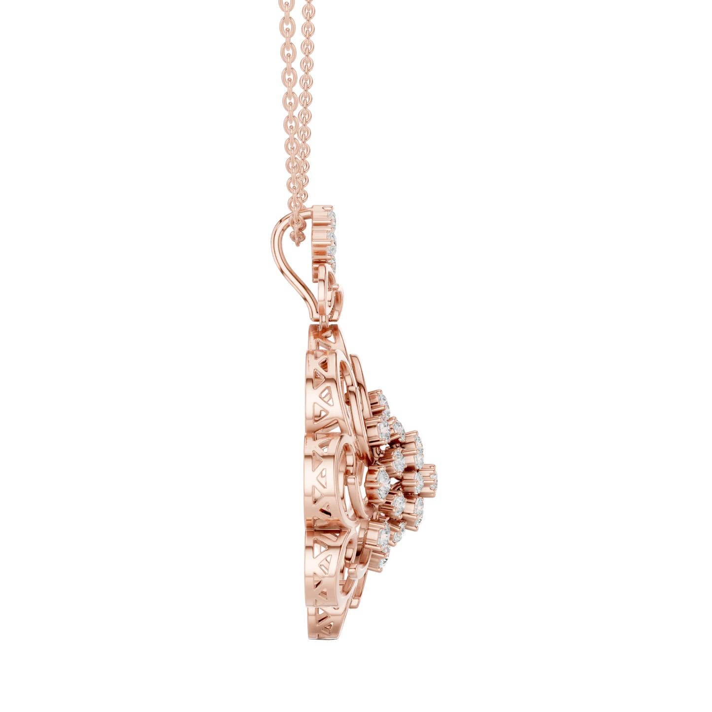 Ornate Bloom Pendant (PND 0078) (Lab Grown)