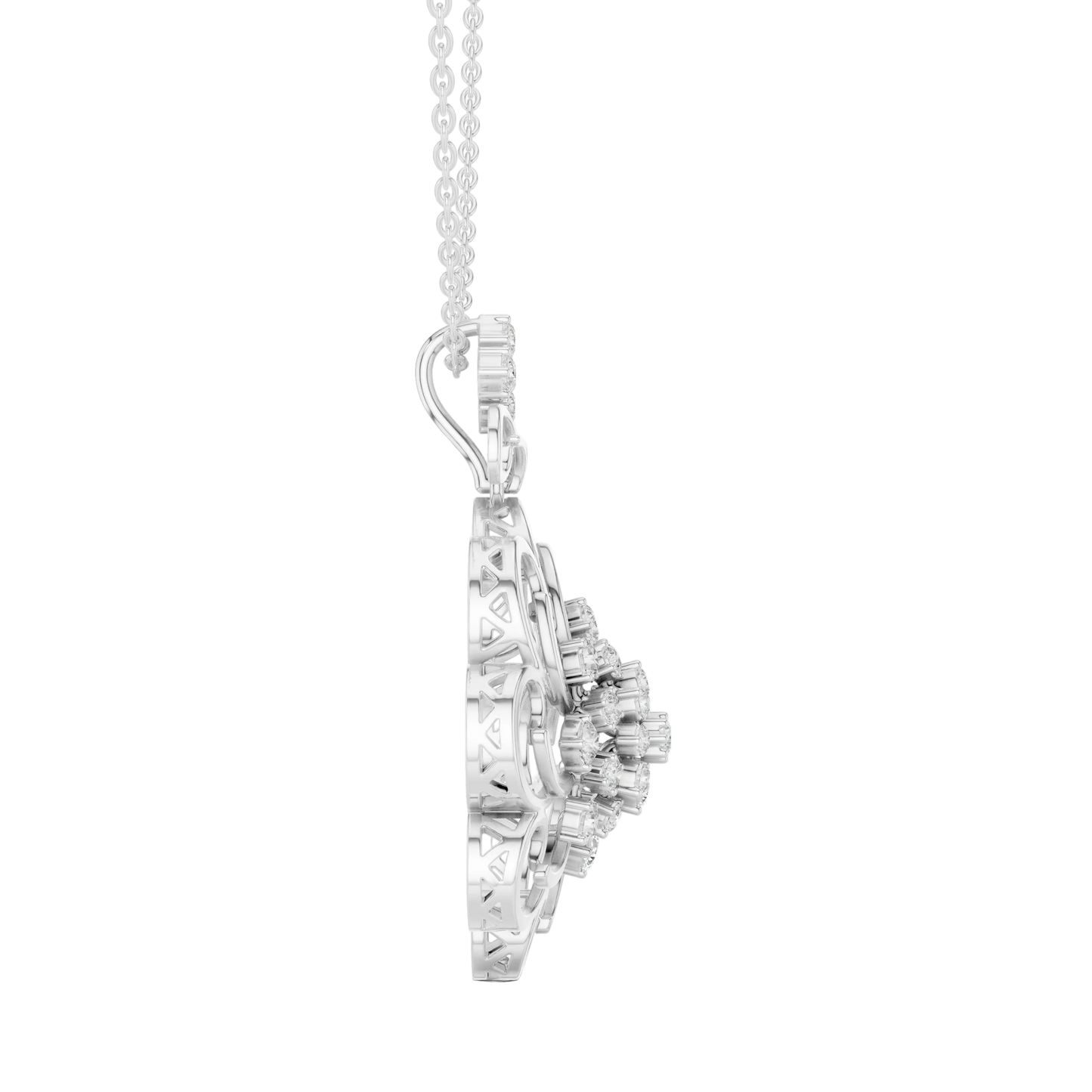 Ornate Bloom Pendant (PND 0078) (Lab Grown)