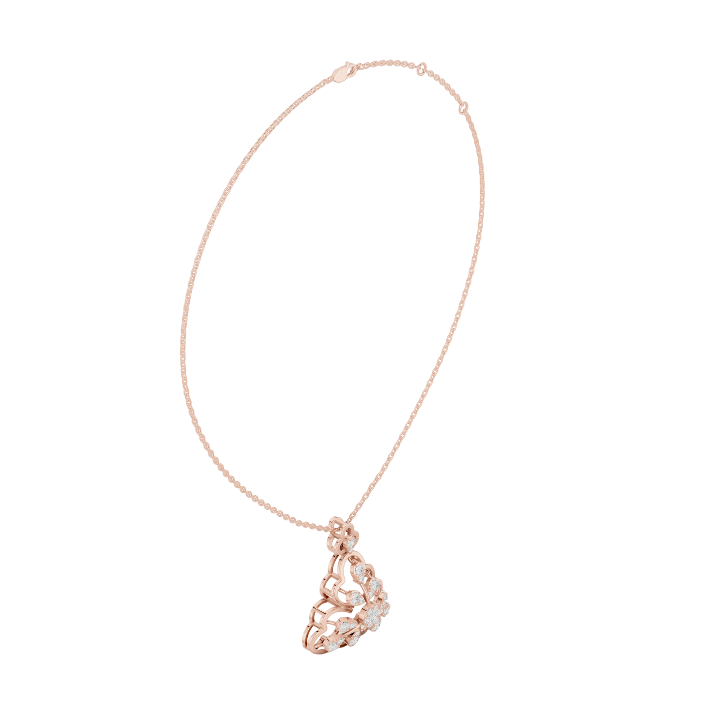 Petal Crown Pendant (PND 0083) (Lab Grown)