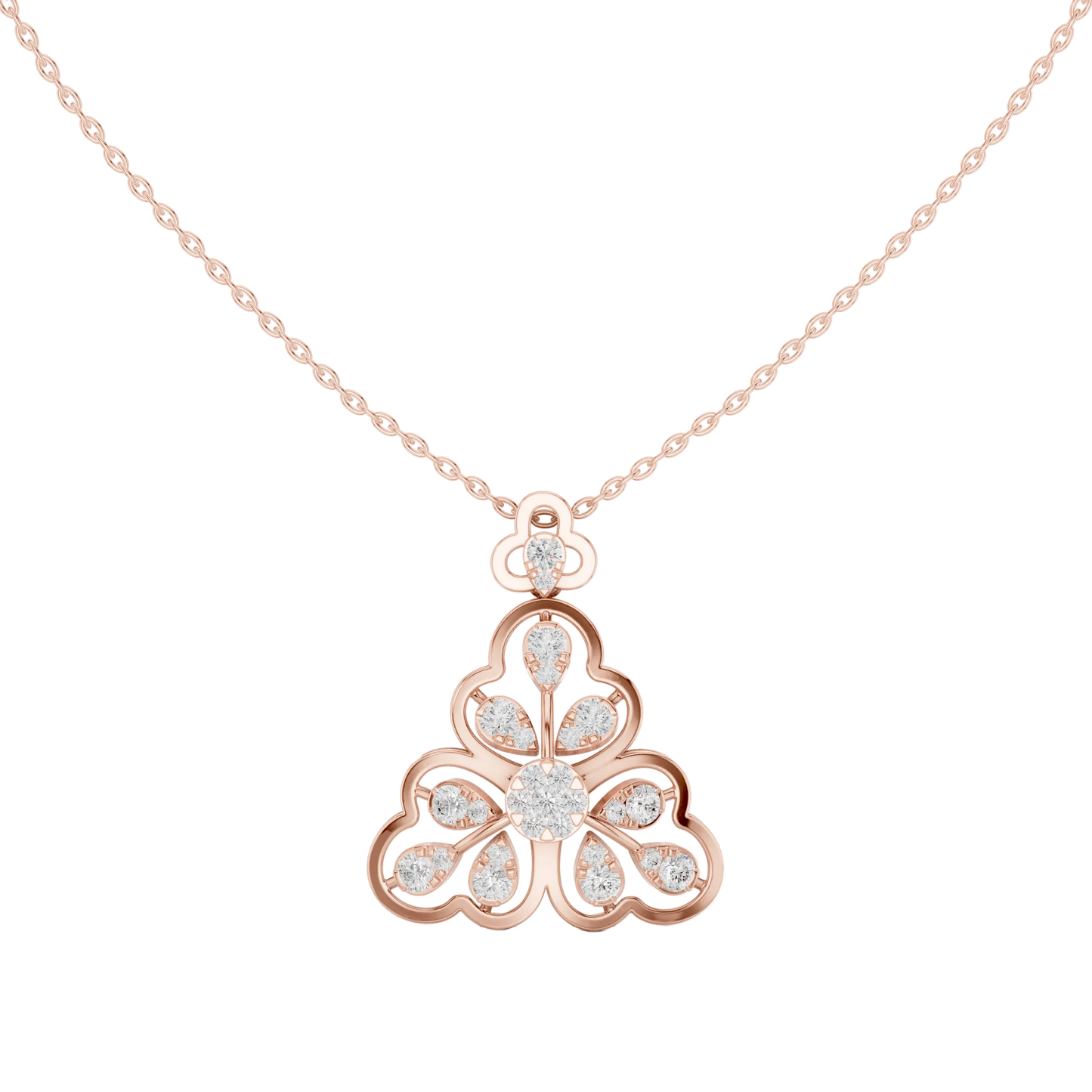 Petal Crown Pendant (PND 0083) (Lab Grown)