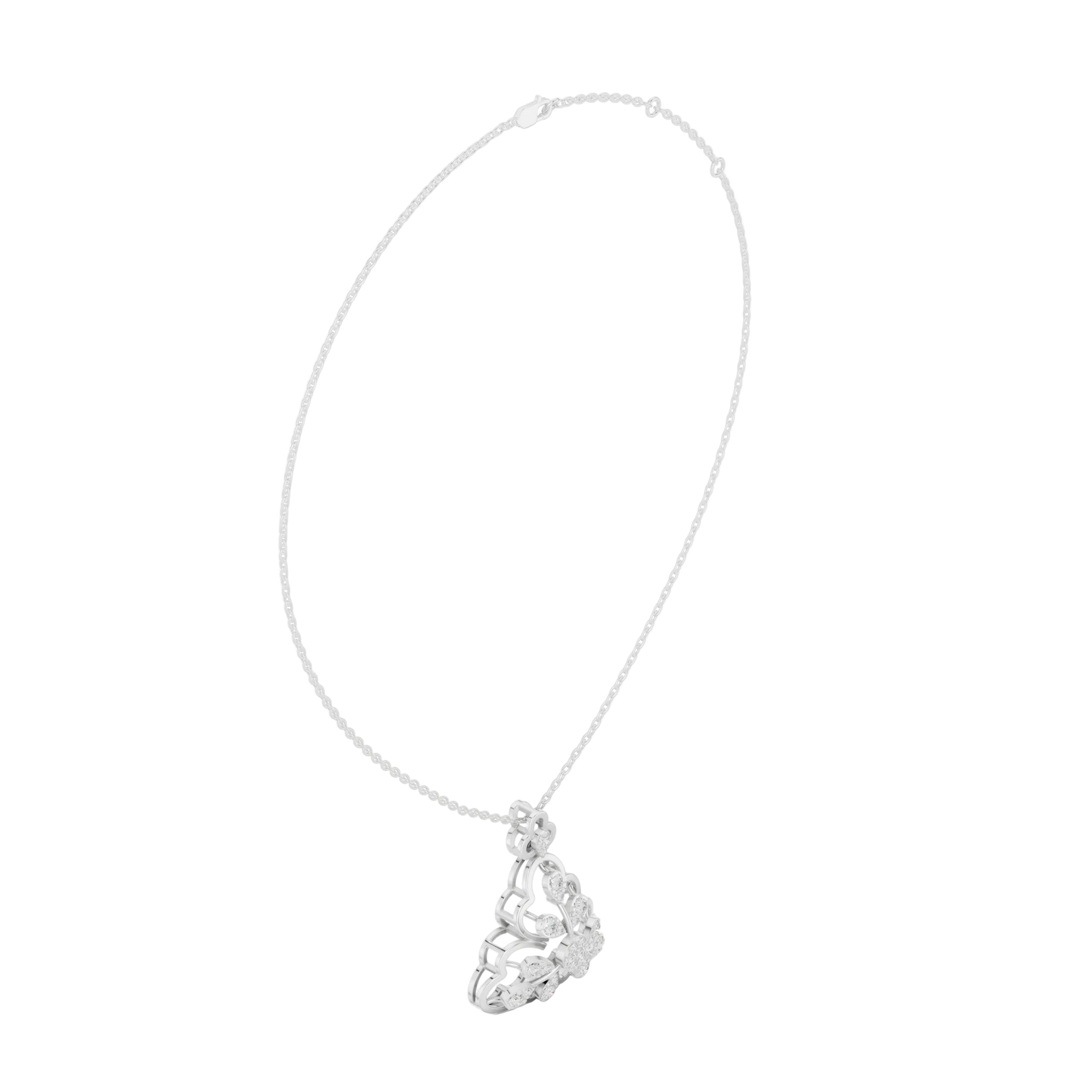 Petal Crown Pendant (PND 0083) (Lab Grown)