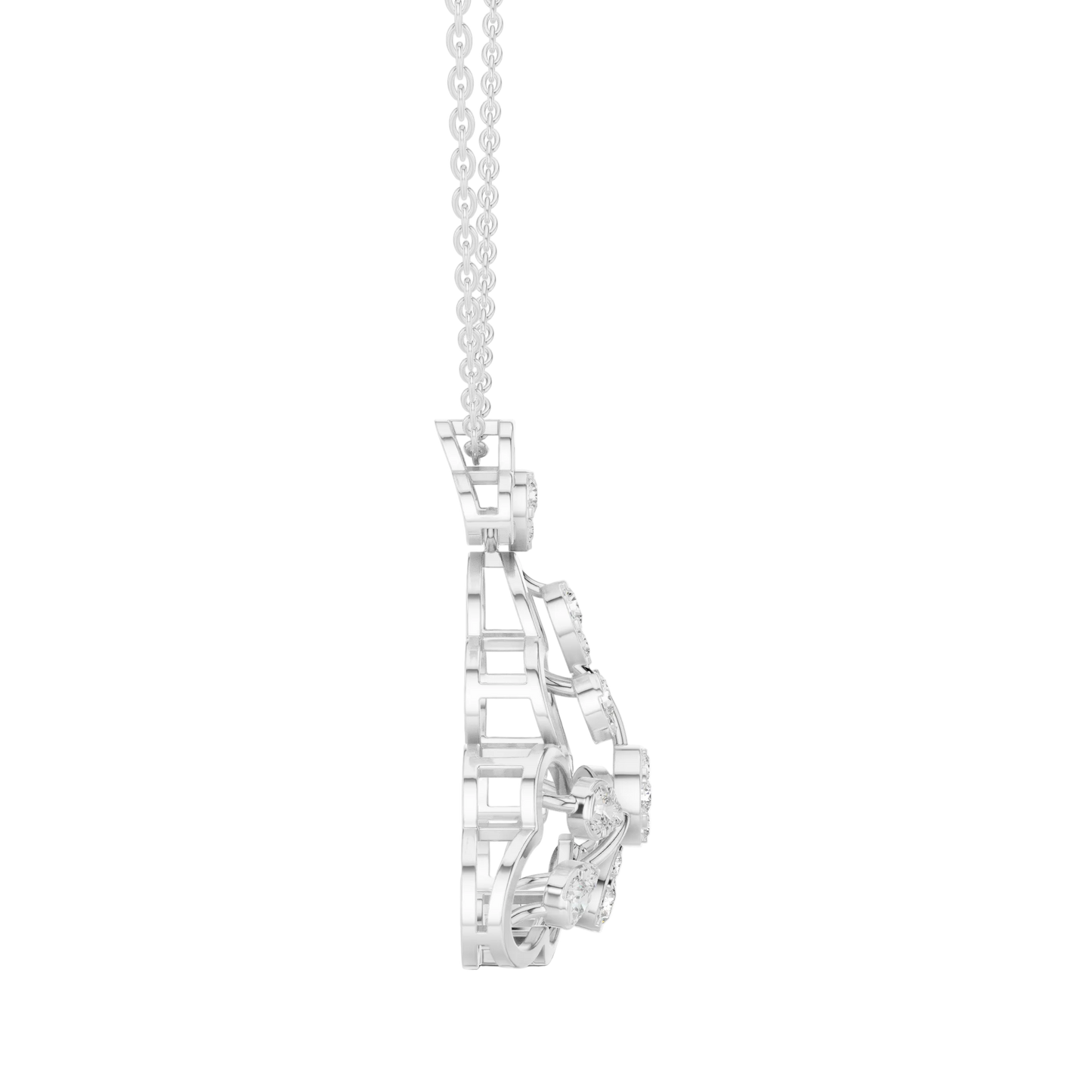 Petal Crown Pendant (PND 0083) (Lab Grown)