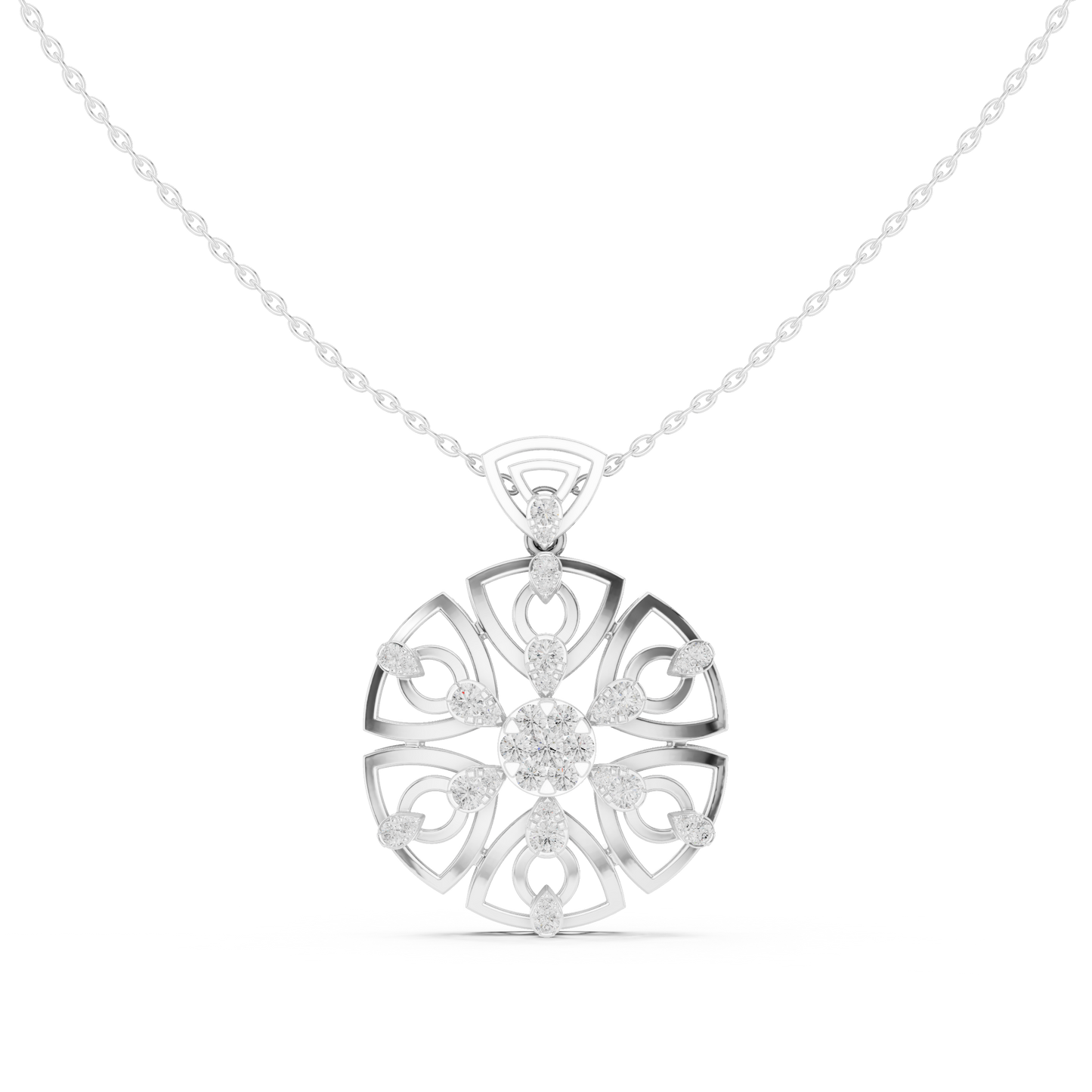 Royal Crest Pendant (PND 0087) (Lab Grown)