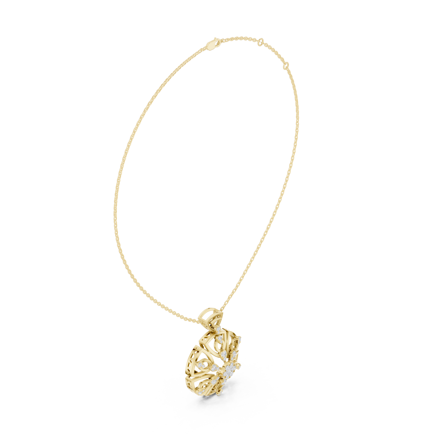 Royal Crest Pendant (PND 0087) (Lab Grown)