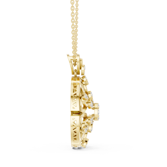 Royal Crest Pendant (PND 0087) (Lab Grown)