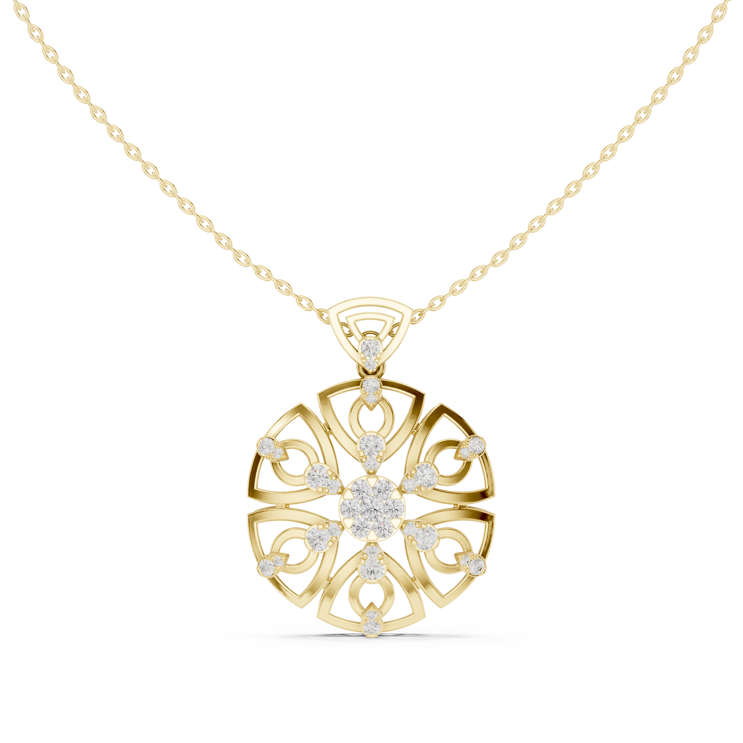 Royal Crest Pendant (PND 0087) (Lab Grown)