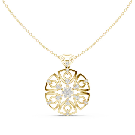 Royal Crest Pendant (PND 0087) (Lab Grown)