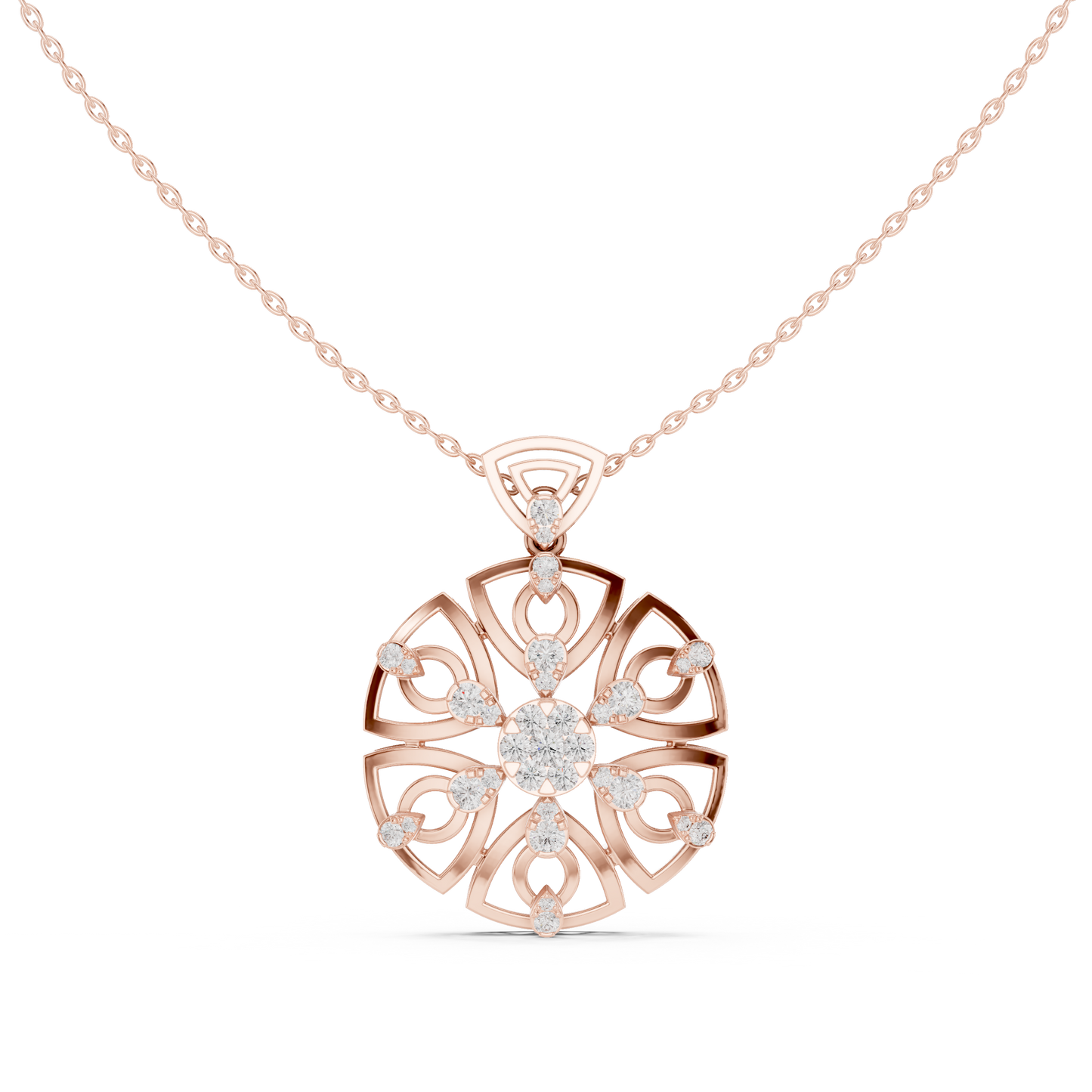Royal Crest Pendant (PND 0087) (Lab Grown)