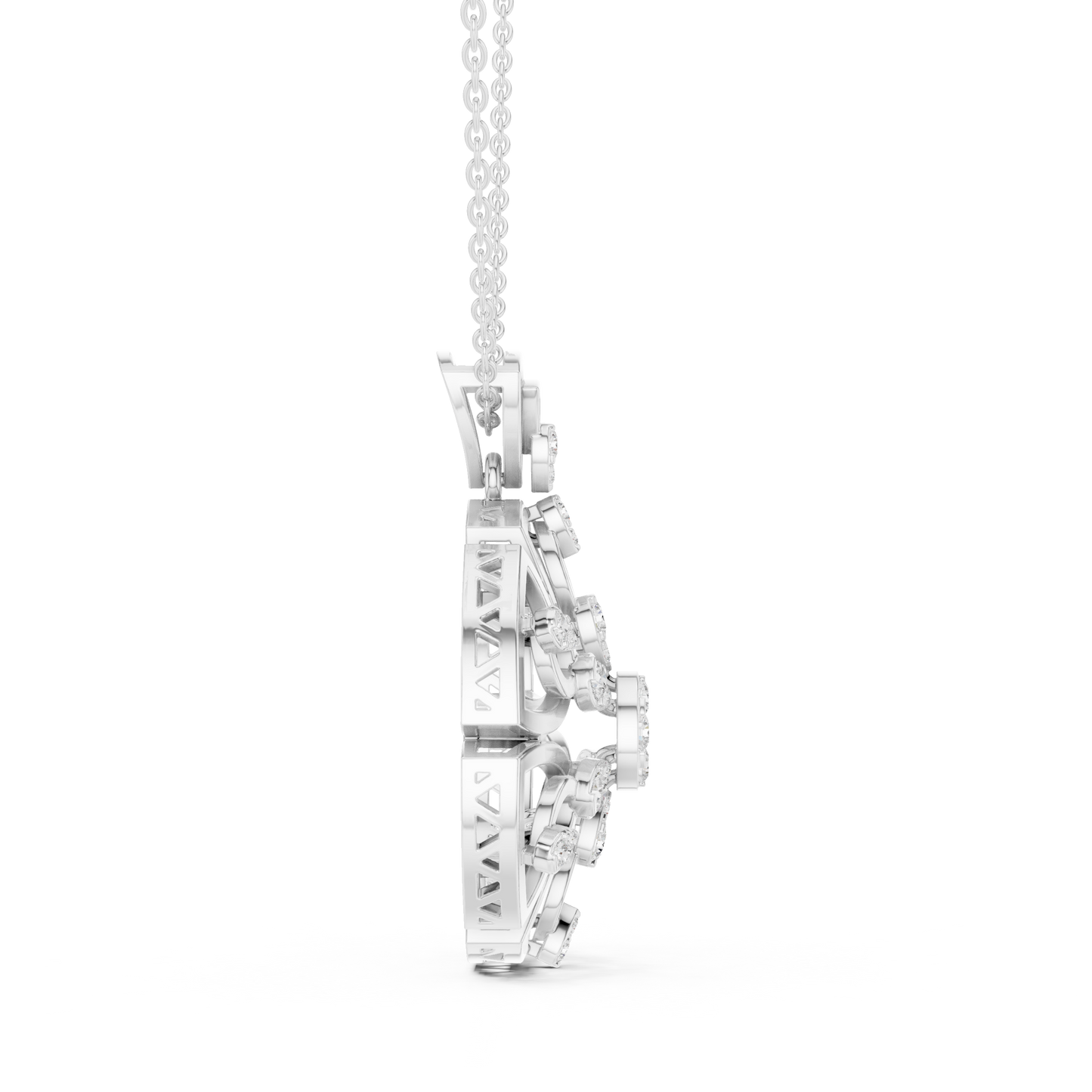 Royal Crest Pendant (PND 0087) (Lab Grown)
