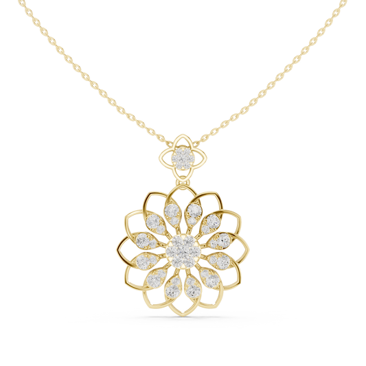 Bloom Radiance Pendant (PND 0091) (Lab Grown)