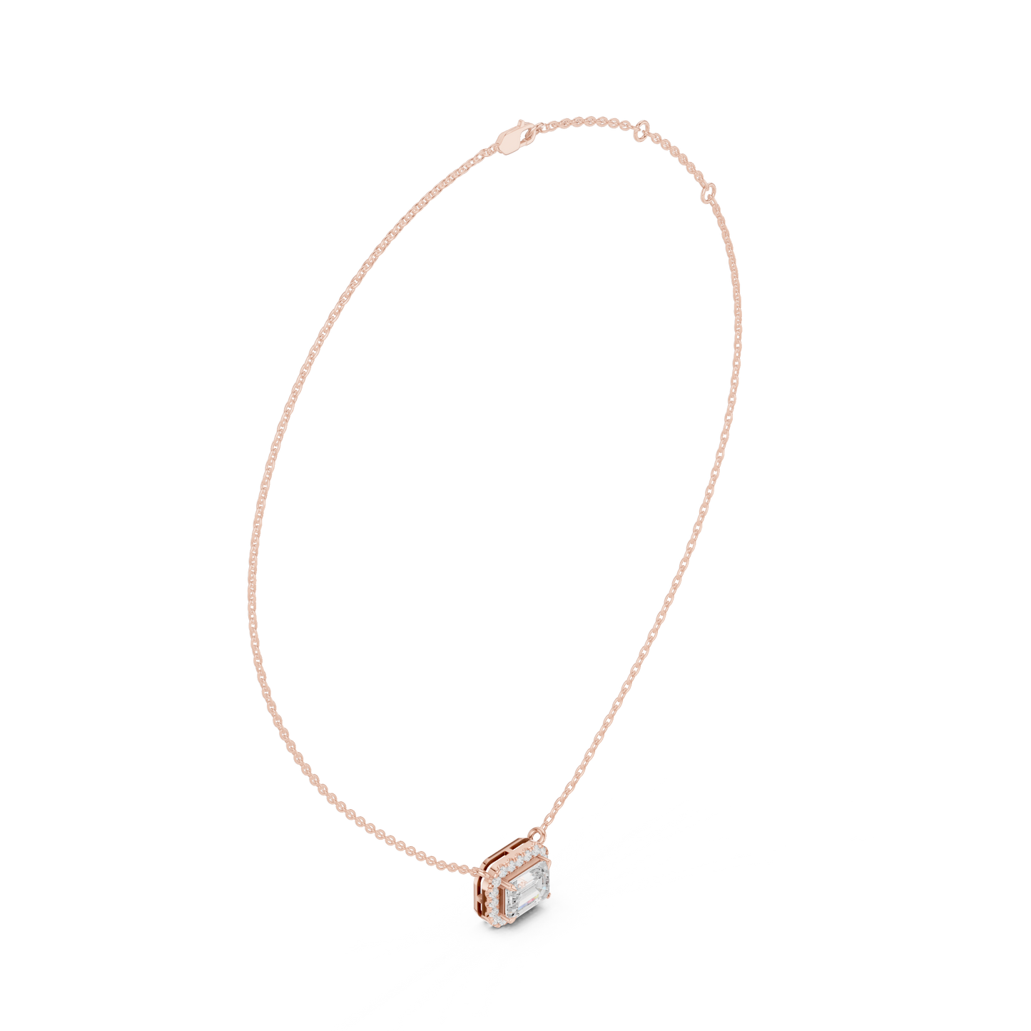 Sovereign Halo Pendant (PND 0093) (Lab Grown)