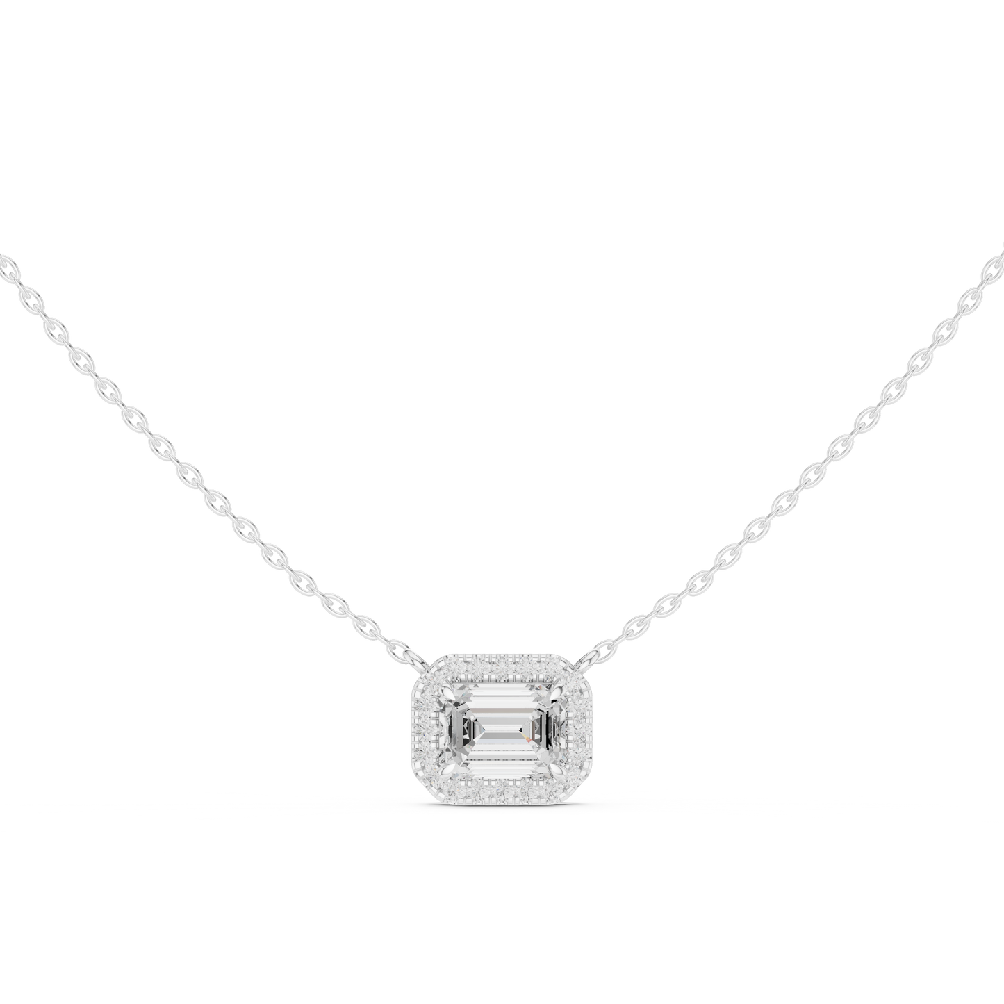 Sovereign Halo Pendant (PND 0093) (Lab Grown)