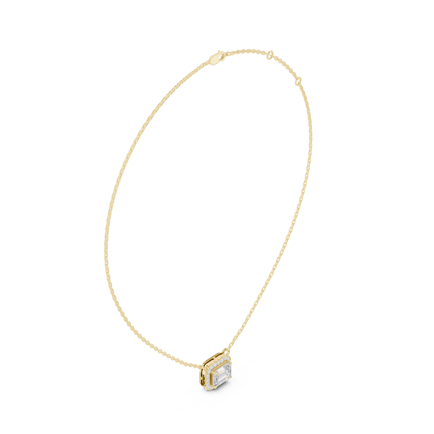 Sovereign Halo Pendant (PND 0093) (Lab Grown)