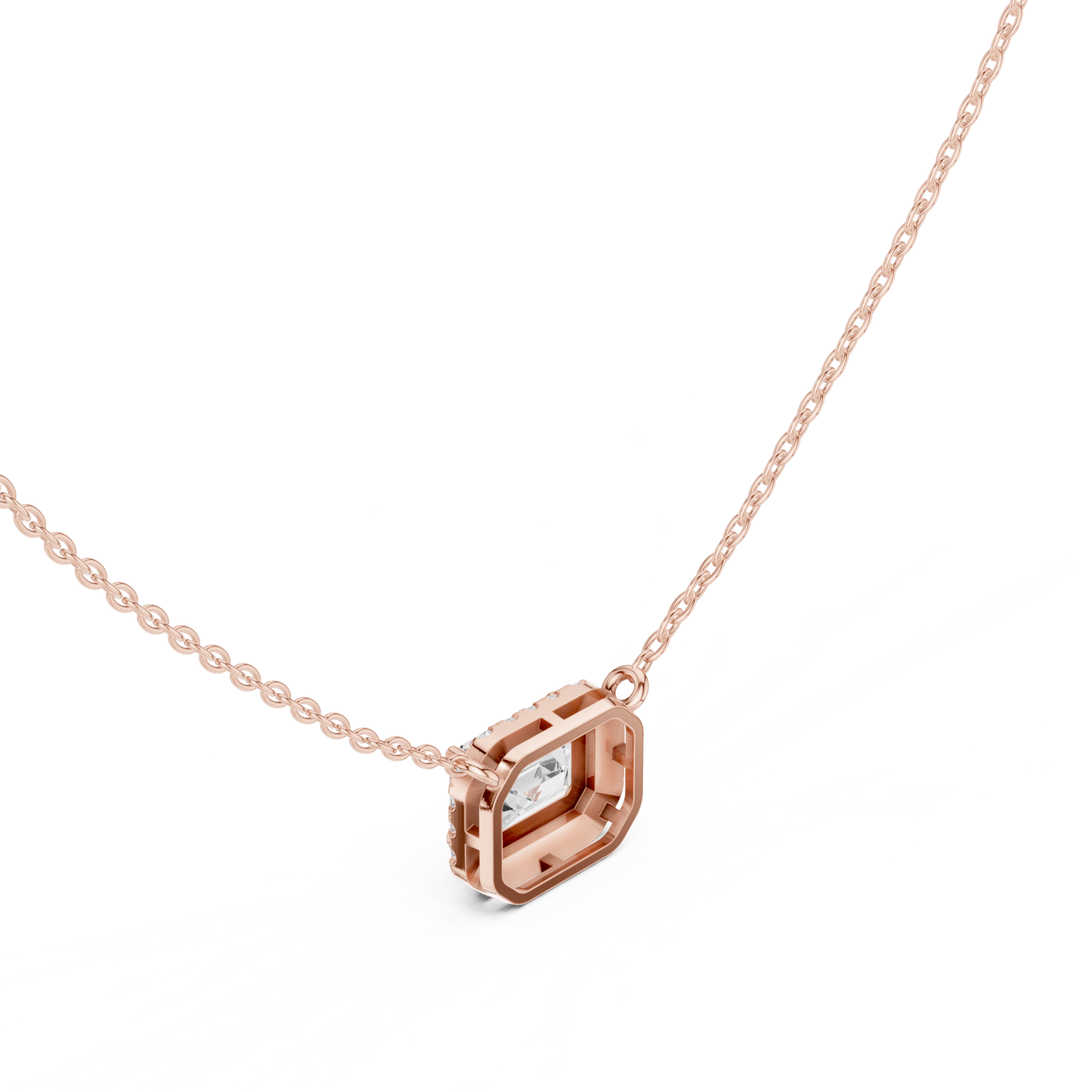 Sovereign Halo Pendant (PND 0093) (Lab Grown)